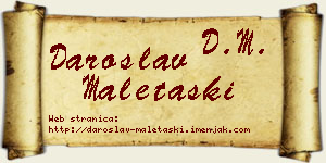 Daroslav Maletaški vizit kartica